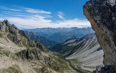 A view from a mountain col