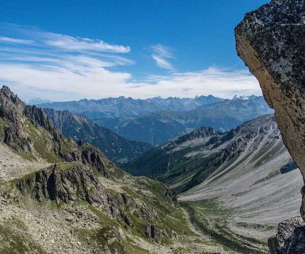 A view from a mountain col