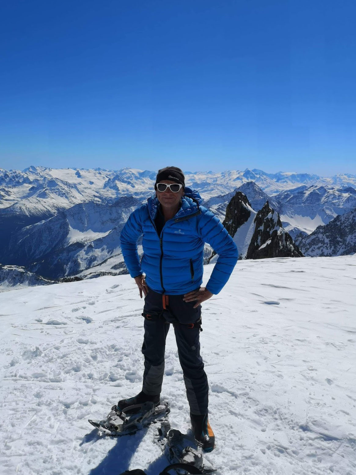 Snowshoeing near Mont Blanc