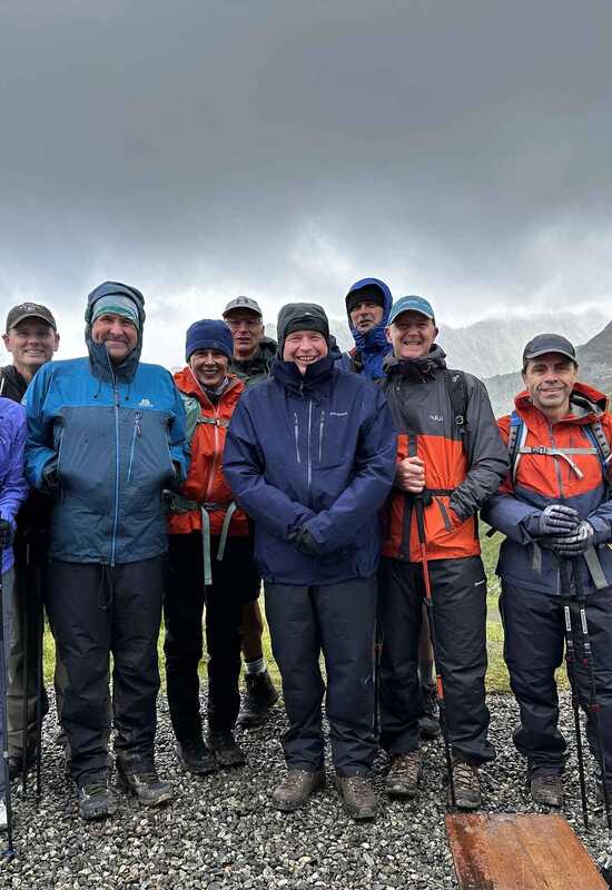 Waterproof layers for hiking in the mountains