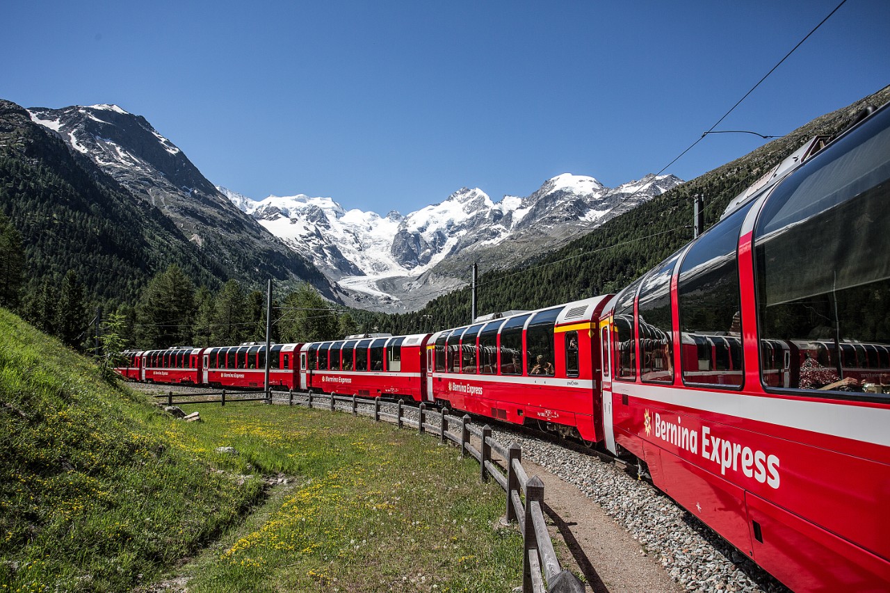 A view from the Bernina Express