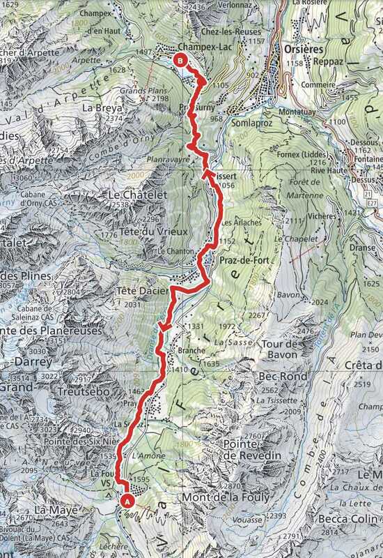 TMB route changes La Fouly to Champex