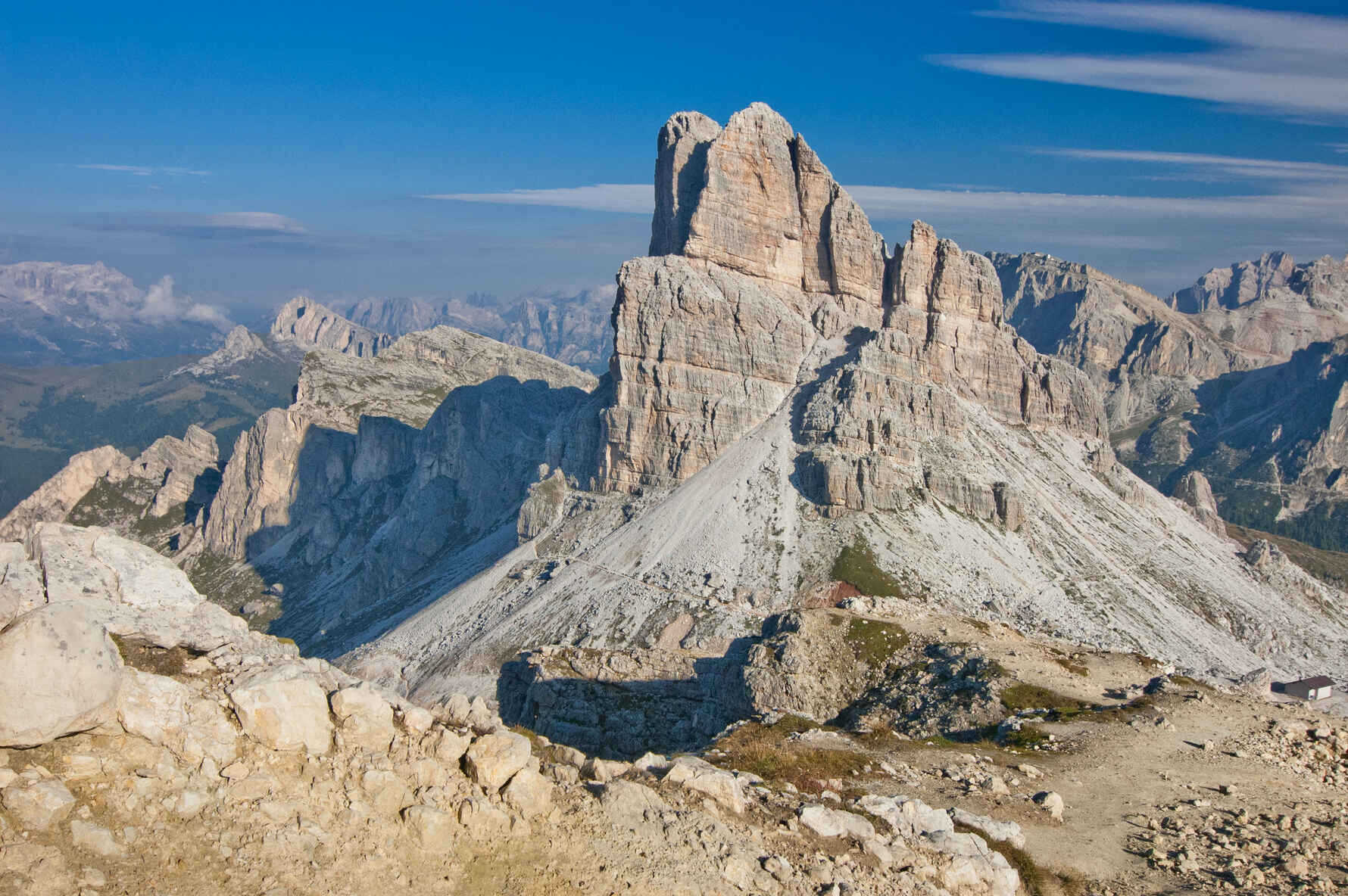 A roky outcrop in the Dolomites