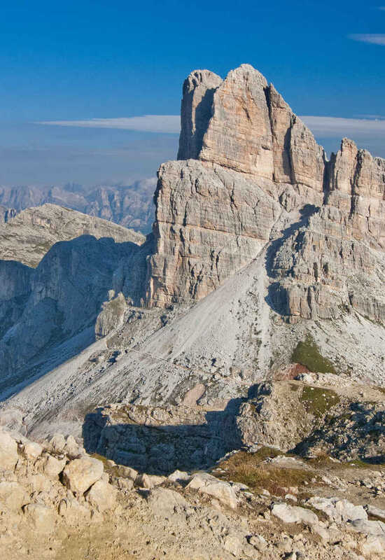 A rocky outcrop in the Dolomites