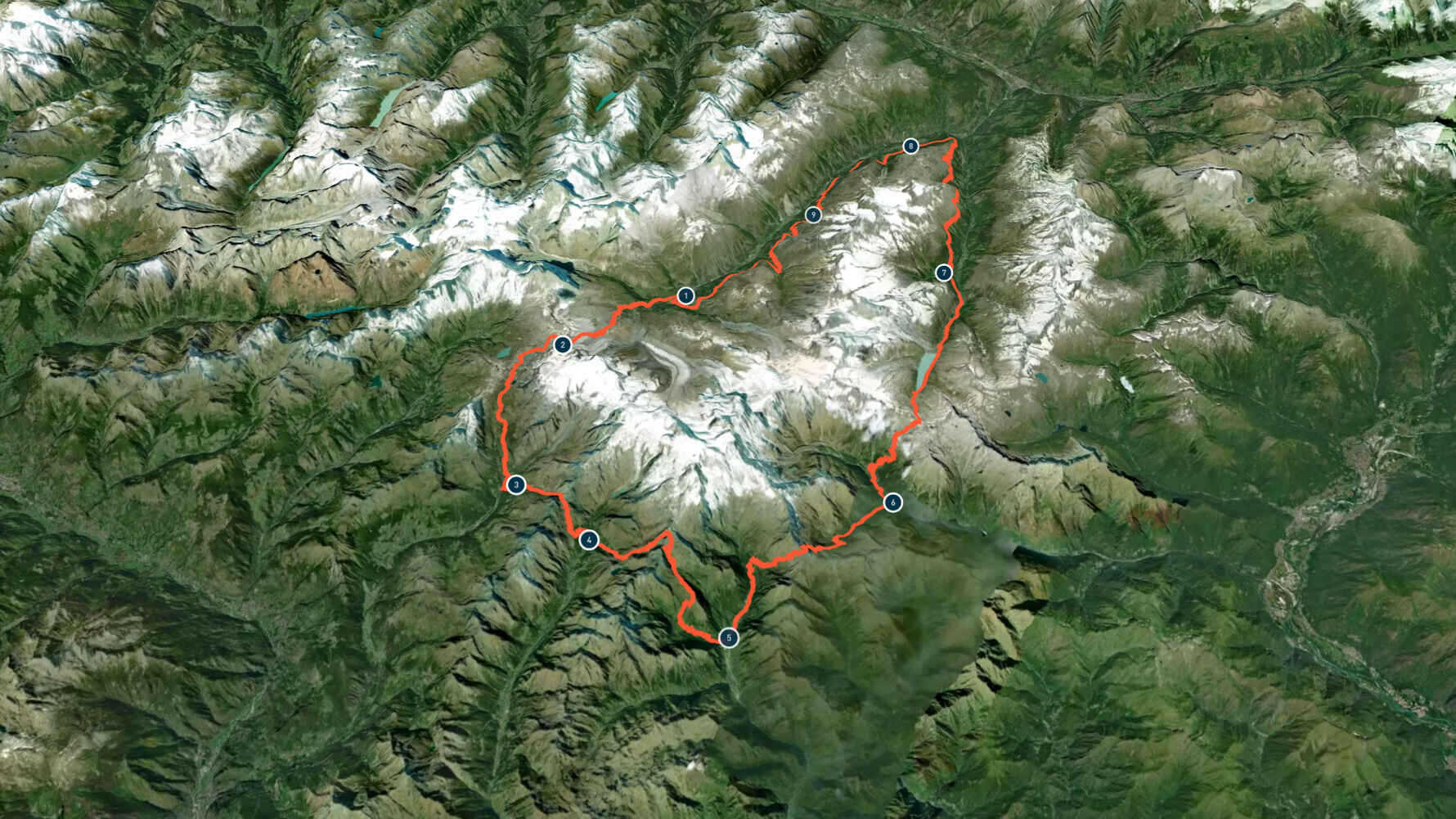 A 3d view of the Tour de Monte Rosa
