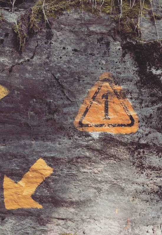 Tour du Mont Blanc signs and arrows