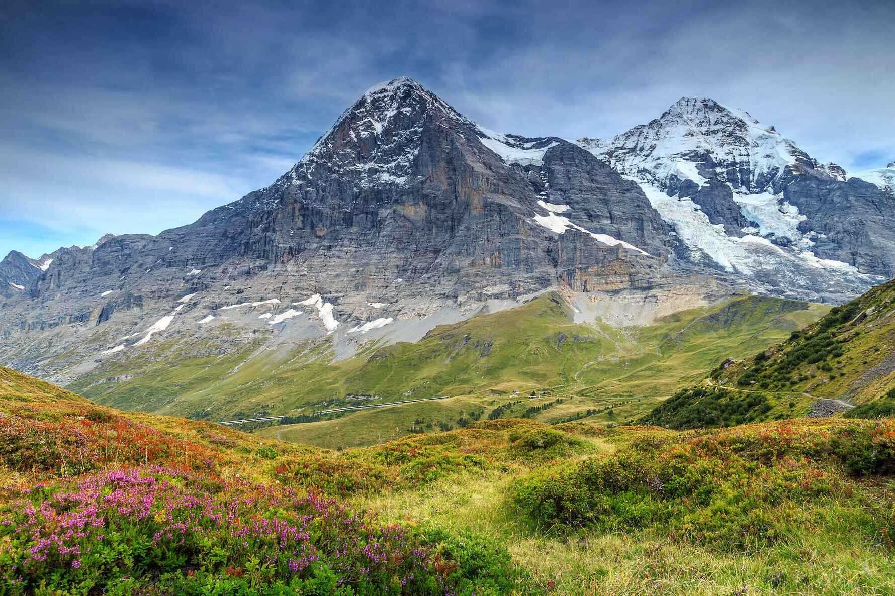 A view of Mountains in the Jungfrau region