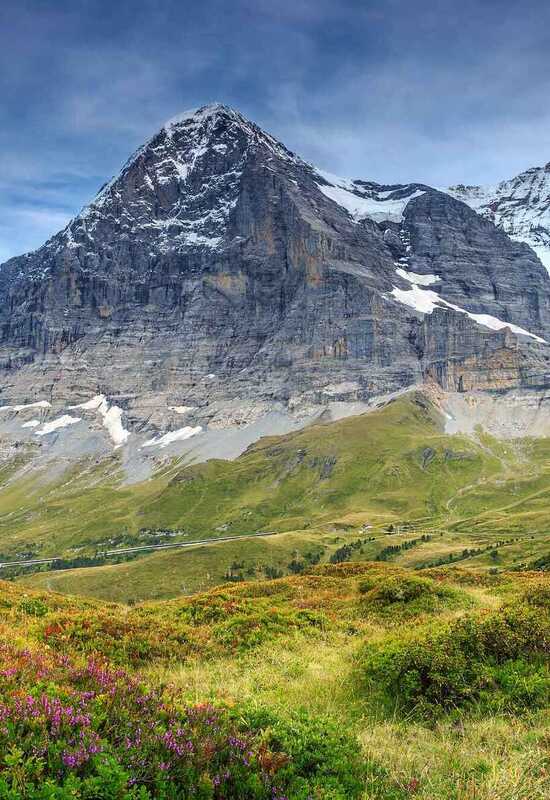 A view of Mountains in the Jungfrau region