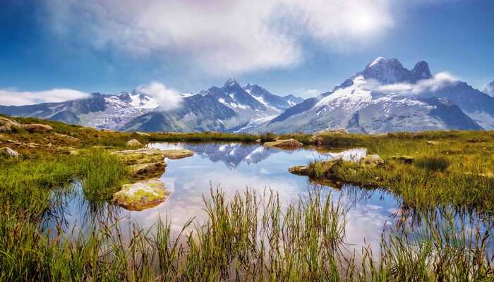 A view of a mountain lake